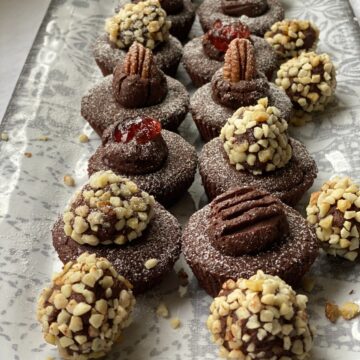 Tray of Chocolate Melting Moments.