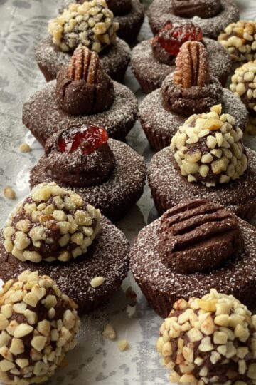 Tray of Chocolate Melting Moments.